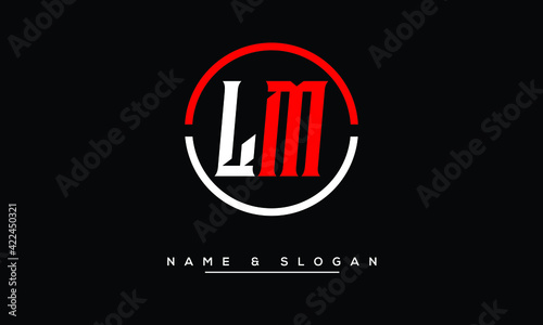 LM, ML, L, M  Abstract Letters Logo Monogram