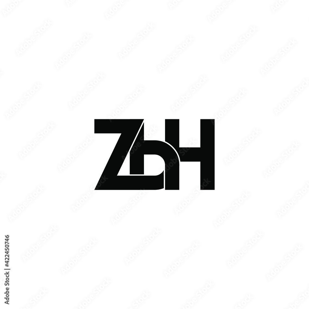 zbh letter original monogram logo design zbh letter original monogram logo design