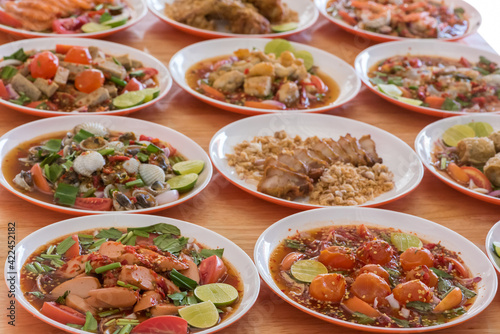 Spicy Seafood Salad  thai food  yum 