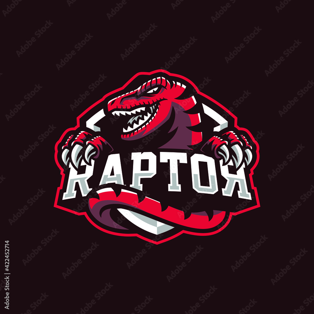 Obraz premium Raptor mascot logo illustration