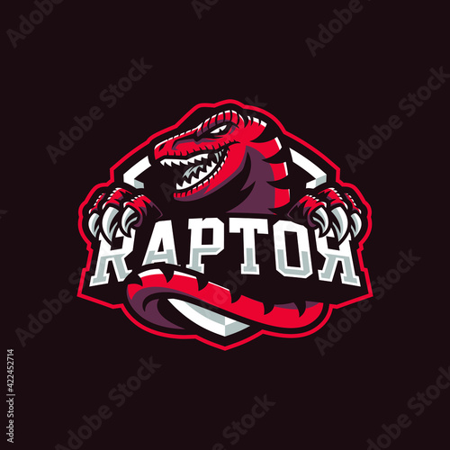Raptor mascot logo illustration