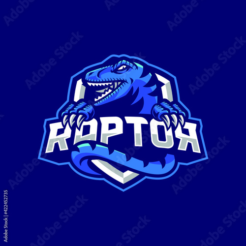 Raptor mascot logo illustration