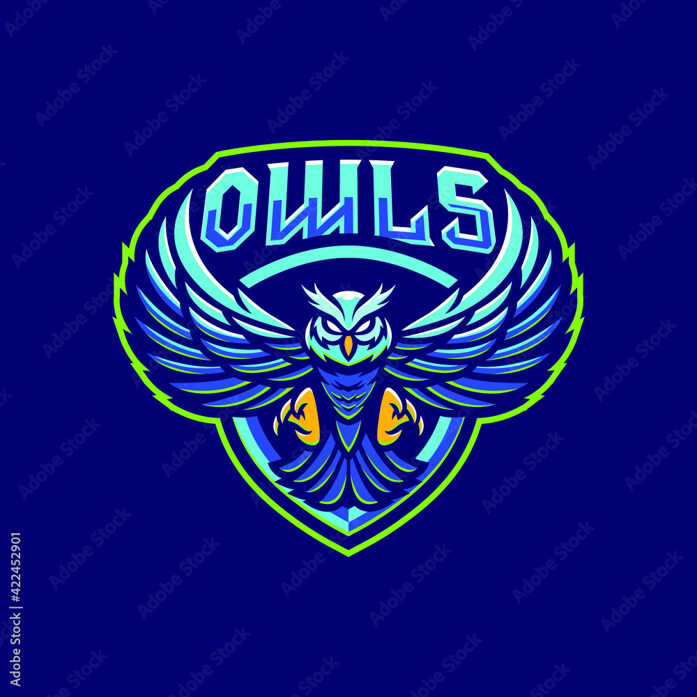 Owl mascot logo design illustration Owl mascot logo design illustration
