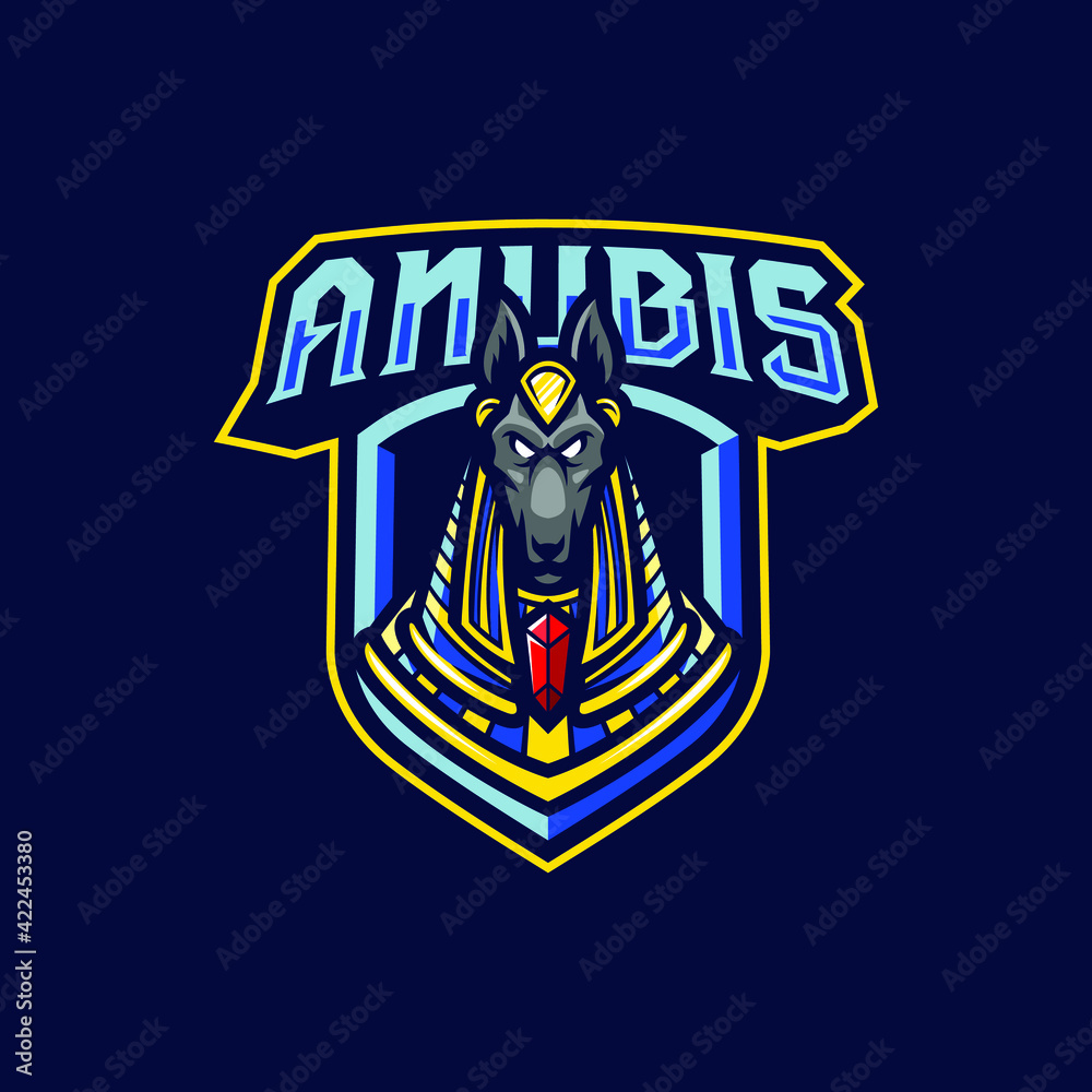 Anubis mascot logo design illustration Anubis mascot logo design illustration