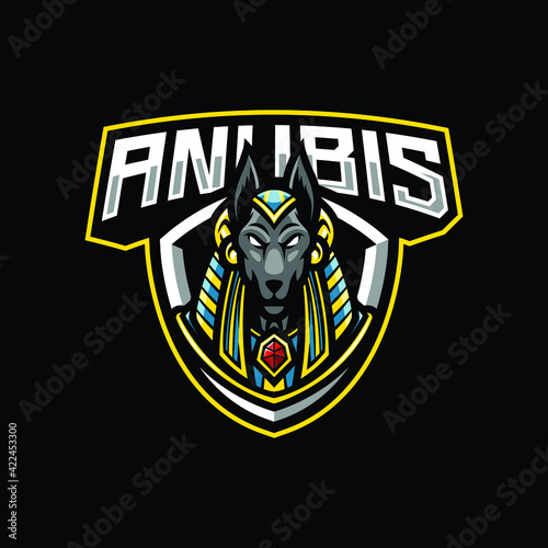 Anubis mascot logo design illustration