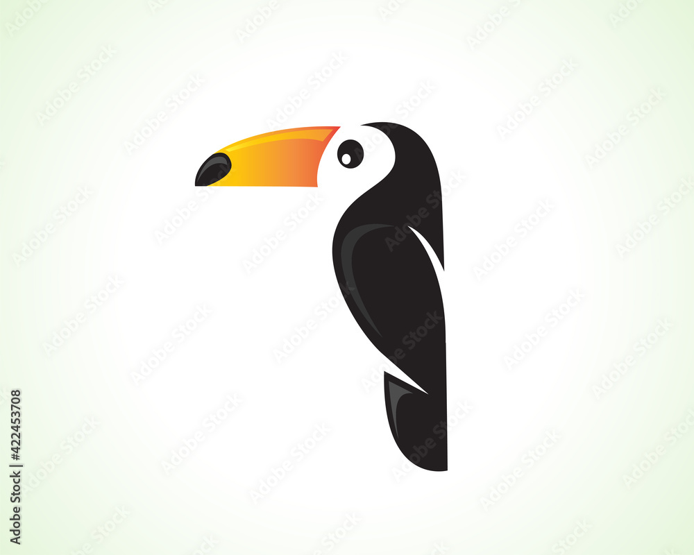 Fototapeta premium simple abstract toucan bird logo symbol icon illustration inspiration