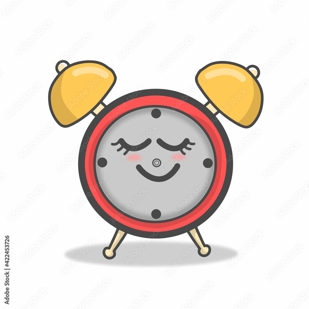 Cute clock character vector template design illustration Cute clock character vector template design illustration
