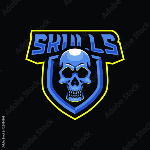 Fototapeta Naklejka Na Ścianę i Meble -  Skulls mascot logo design illustration