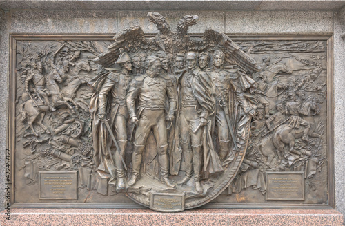 Bas-reliefs at the monument to Alexander 1 in the Alexander Garden photo