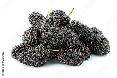 fresh mulberry isolated on white background