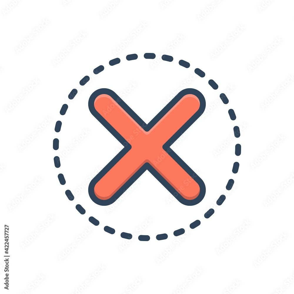 Obraz premium Color illustration icon for eliminate
