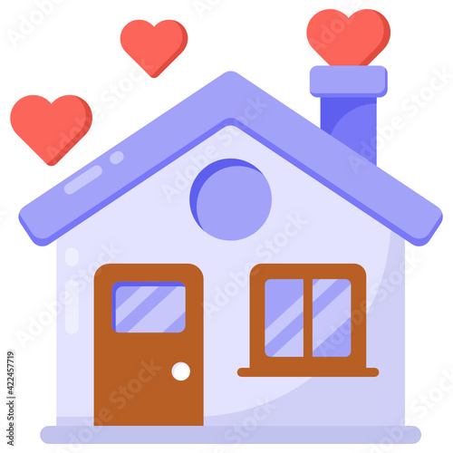 
Home sweet home flat icon design

