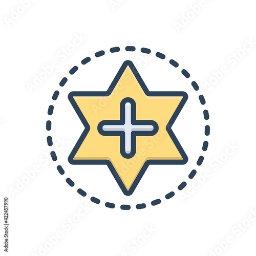 Color illustration icon for favorites