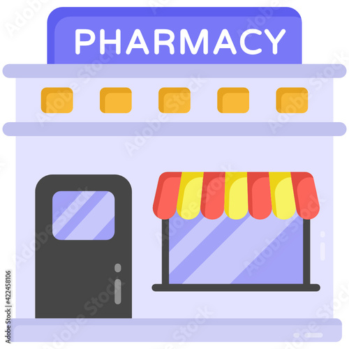 
Pharmacy flat trendy style icon 

