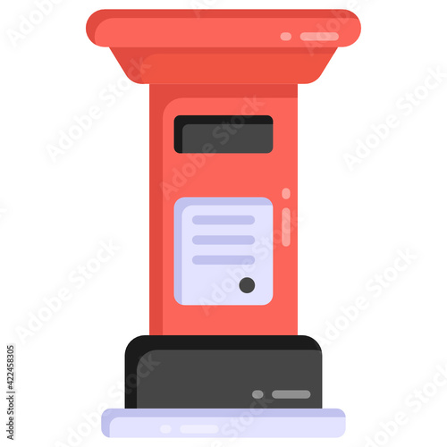 
A flat trendy and editable vector design of letterbox

