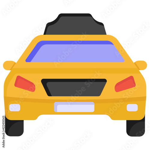 
A flat trendy and editable vector design of taxicab 

