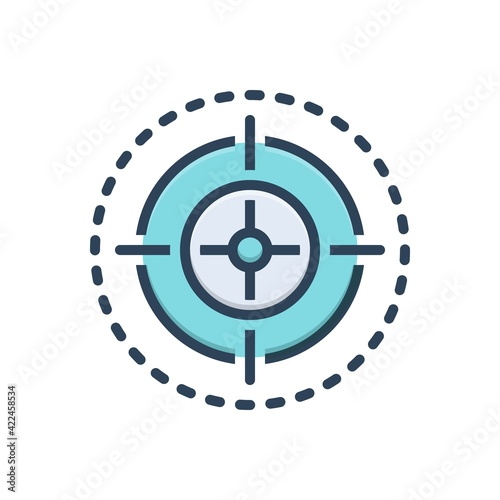 Color illustration icon for exact