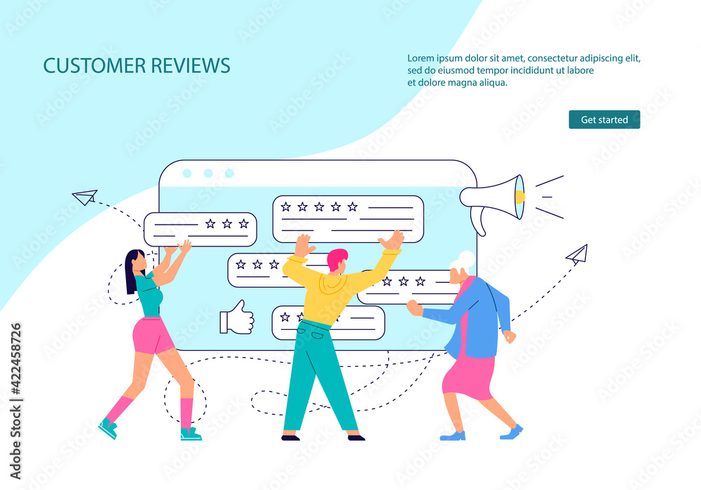 Web page template of Customer satisfaction rating Web page template of Customer satisfaction rating