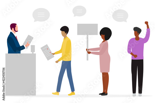 Vote Vector People Presidential Election Campaign