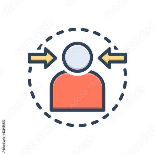 Color illustration icon for yourself