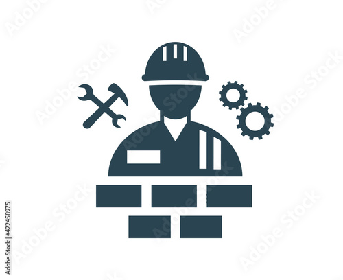 Vector illustration icon for repair, installation and maintenance and construction work.	