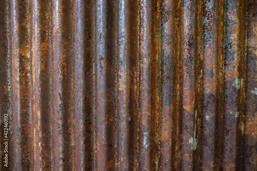 old rusty zinc wall