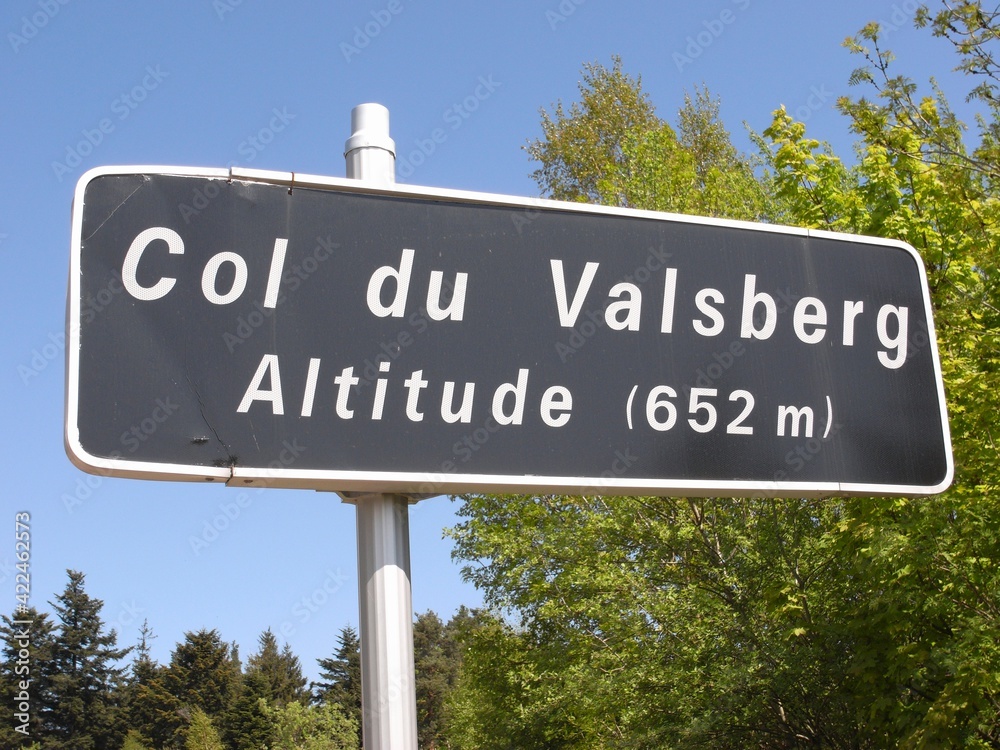 Summit of Col du Valsberg in France - obrazy, fototapety, plakaty 