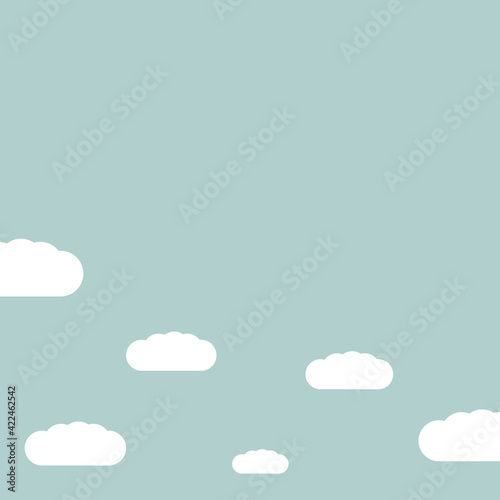 Sky clouds background design, vector illustration