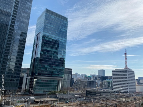 Cityscape around Tokyo Station(Marunouchi, Chiyoda-ku, Tokyo, Japan).