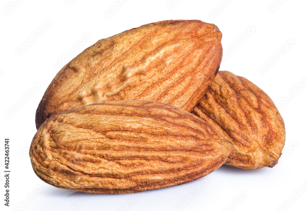 almond isolated on white background almond isolated on white background