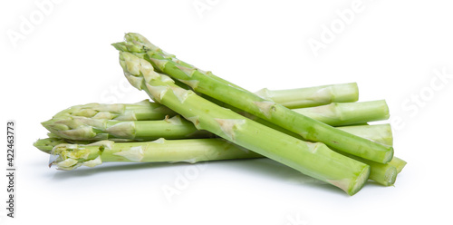clipping path asparagus vegetable isolated on white background