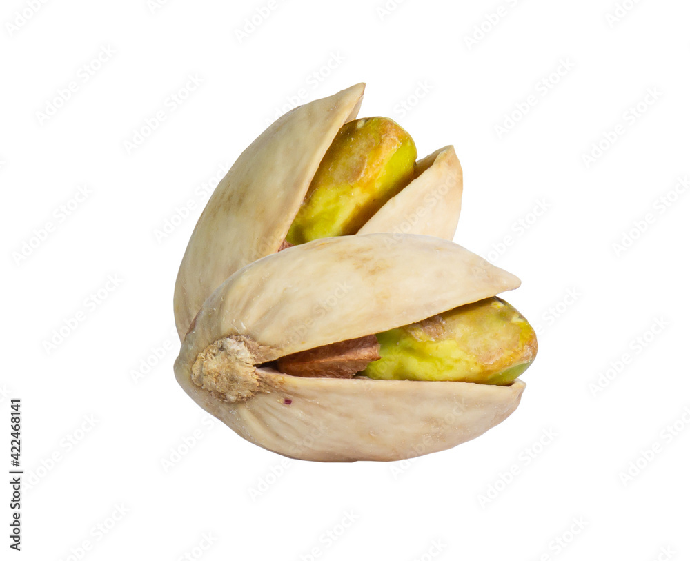 Pistachio nuts. Isolated on a white background Pistachio nuts. Isolated on a white background
