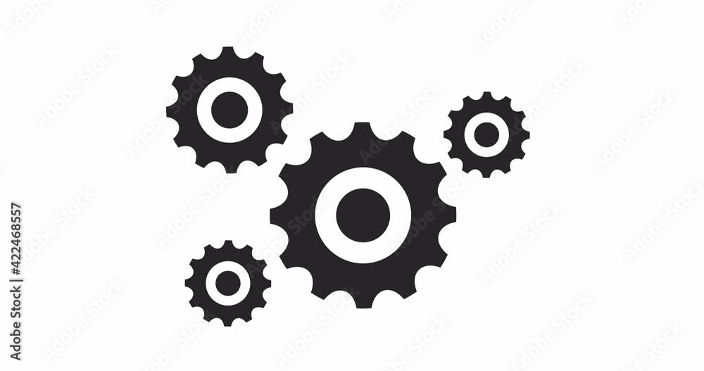 Animation with rotating gears. Gears. Mechanical mechanism technology, machine components, engineering or process concept. Settings or production icon. 4K animation with alpha channel
Animation with rotating gears. Gears. Mechanical mechanism technology, machine components, engineering or process concept. Settings or production icon. 4K animation with alpha channel