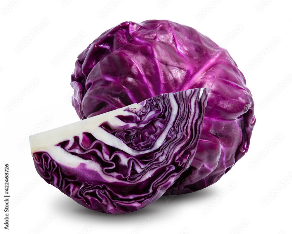 red cabbage vegetable isolated on white background red cabbage vegetable isolated on white background