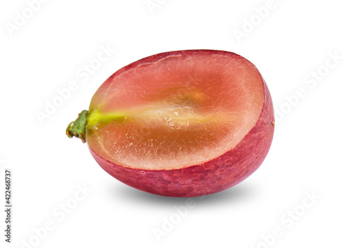 red grape fruit isolated on white background