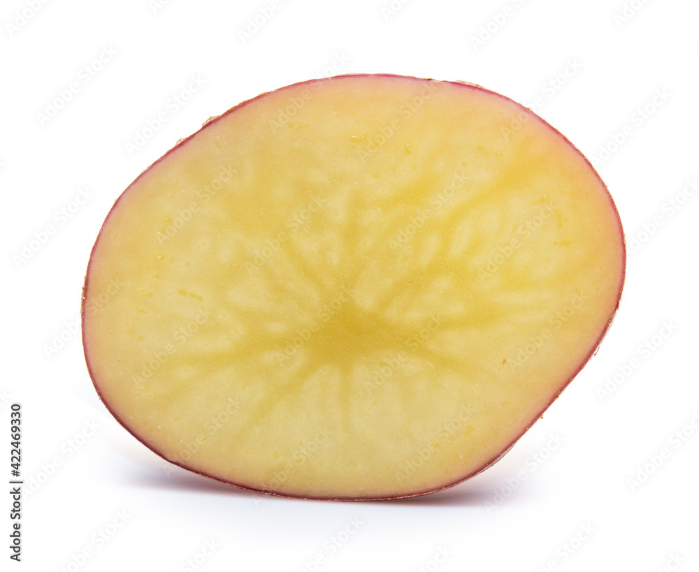 clipping path rocco potato red isolated on white background