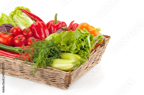 Fresh and ripe vegetables. Healthy vegan food.