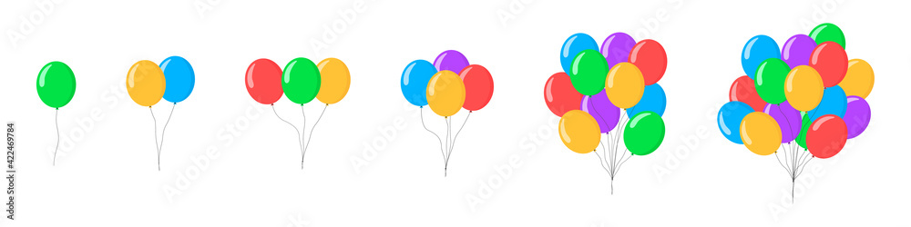 Set of colored balls isolated on a white background. Holiday concept. Vector illustration. Set of colored balls isolated on a white background. Holiday concept. Vector illustration.