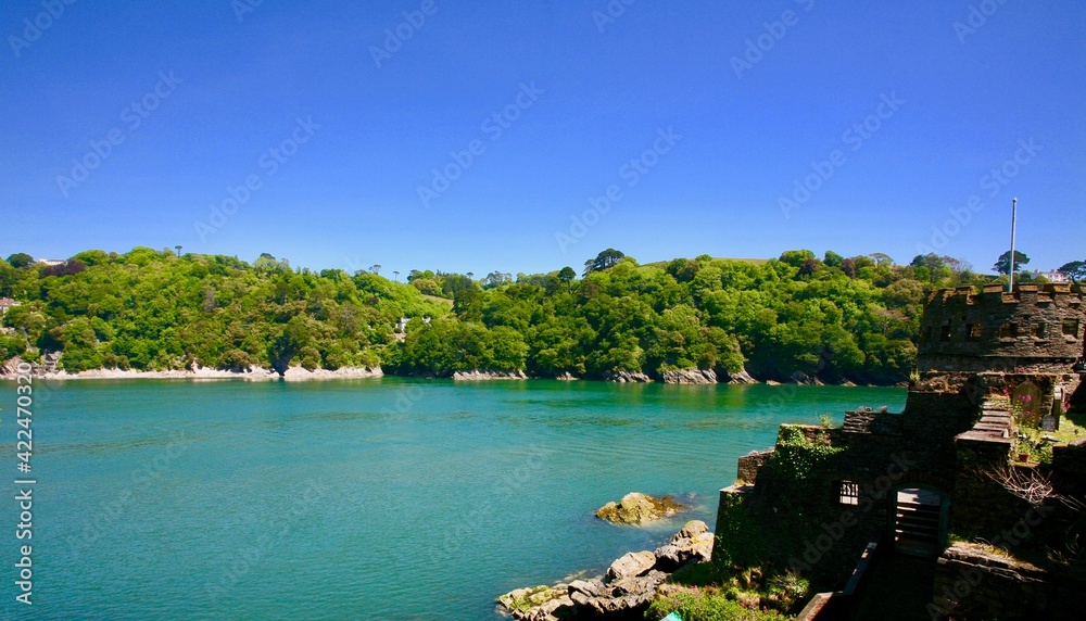 Obraz premium Views from the Dart Estuary of Dartmouth Devon