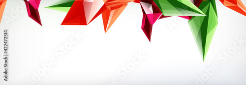 Vector 3d triangles and pyramids abstract background for business or technology presentations, internet posters or web brochure covers
