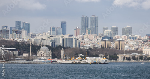 Bosphorus Strait and European side of Istanbul, Turkey