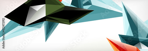 Vector 3d triangles and pyramids abstract background for business or technology presentations, internet posters or web brochure covers