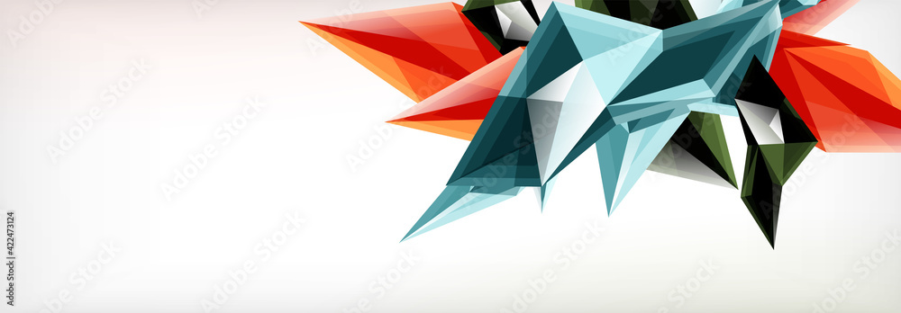 Vector 3d triangles and pyramids abstract background for business or technology presentations, internet posters or web brochure covers Vector 3d triangles and pyramids abstract background for business or technology presentations, internet posters or web brochure covers