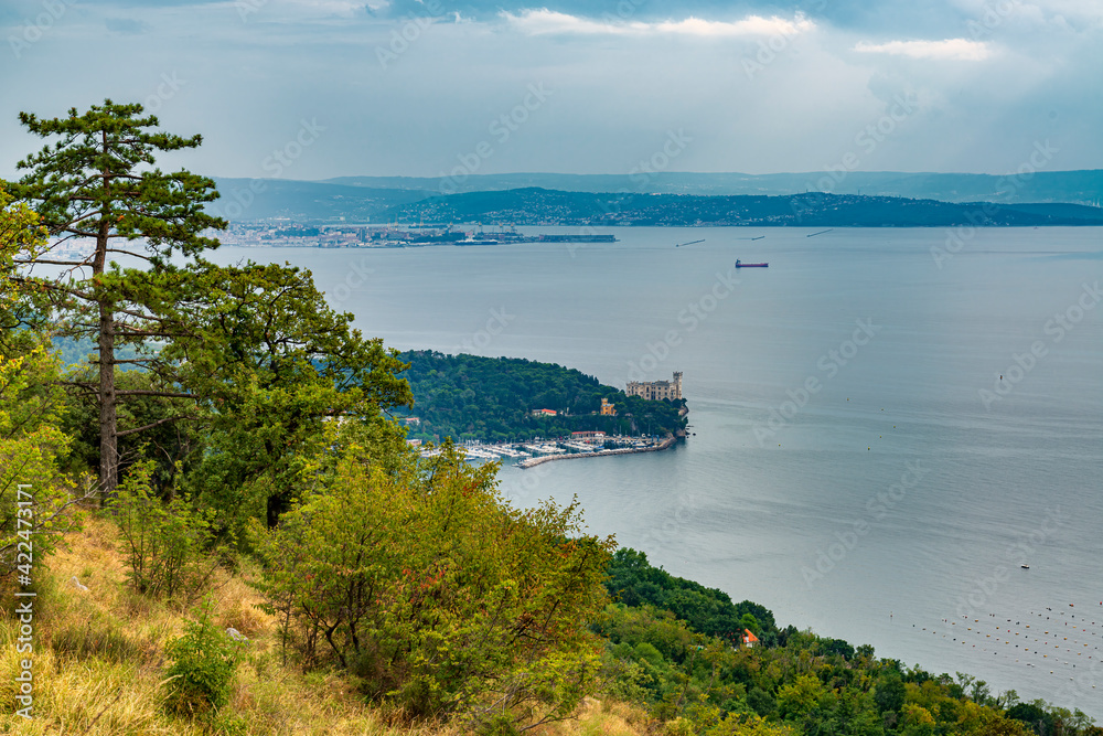 Fototapeta premium Famous Miramare castle near Trieste, Italy