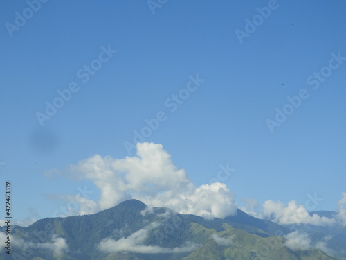 clouds over the mountains