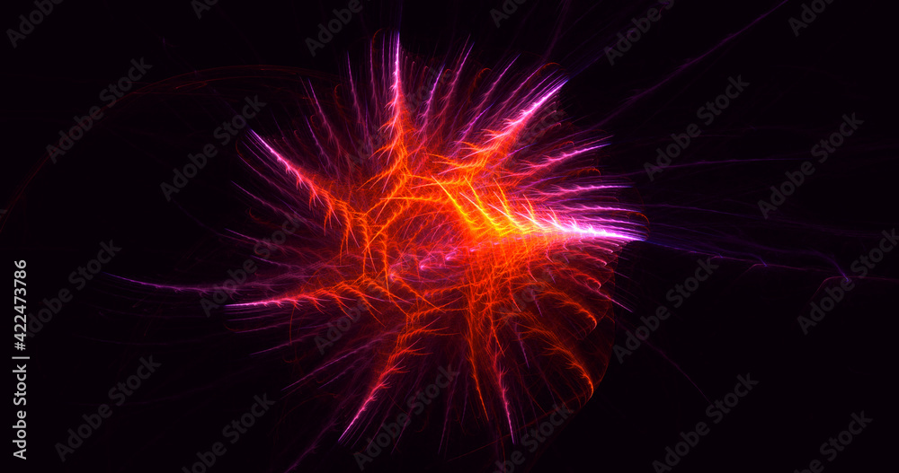 3D rendering abstract multicolor fractal light background 3D rendering abstract multicolor fractal light background