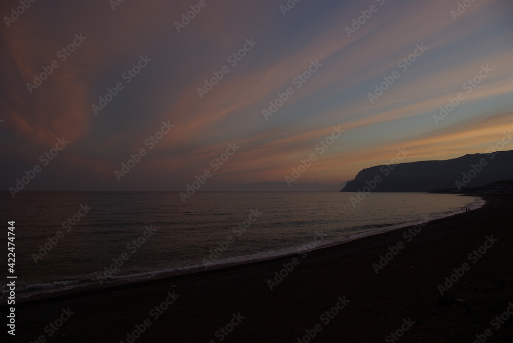 Fototapeta premium The background of beautiful sky, colorful of sky