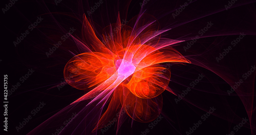 3D rendering abstract multicolor fractal light background 3D rendering abstract multicolor fractal light background