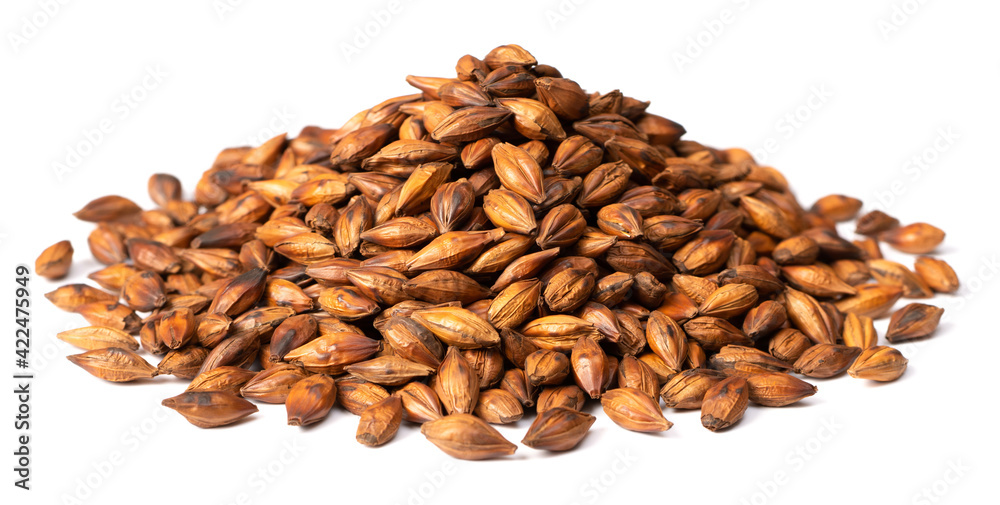 small pile of Barley Tea, isolated on white background small pile of Barley Tea, isolated on white background
