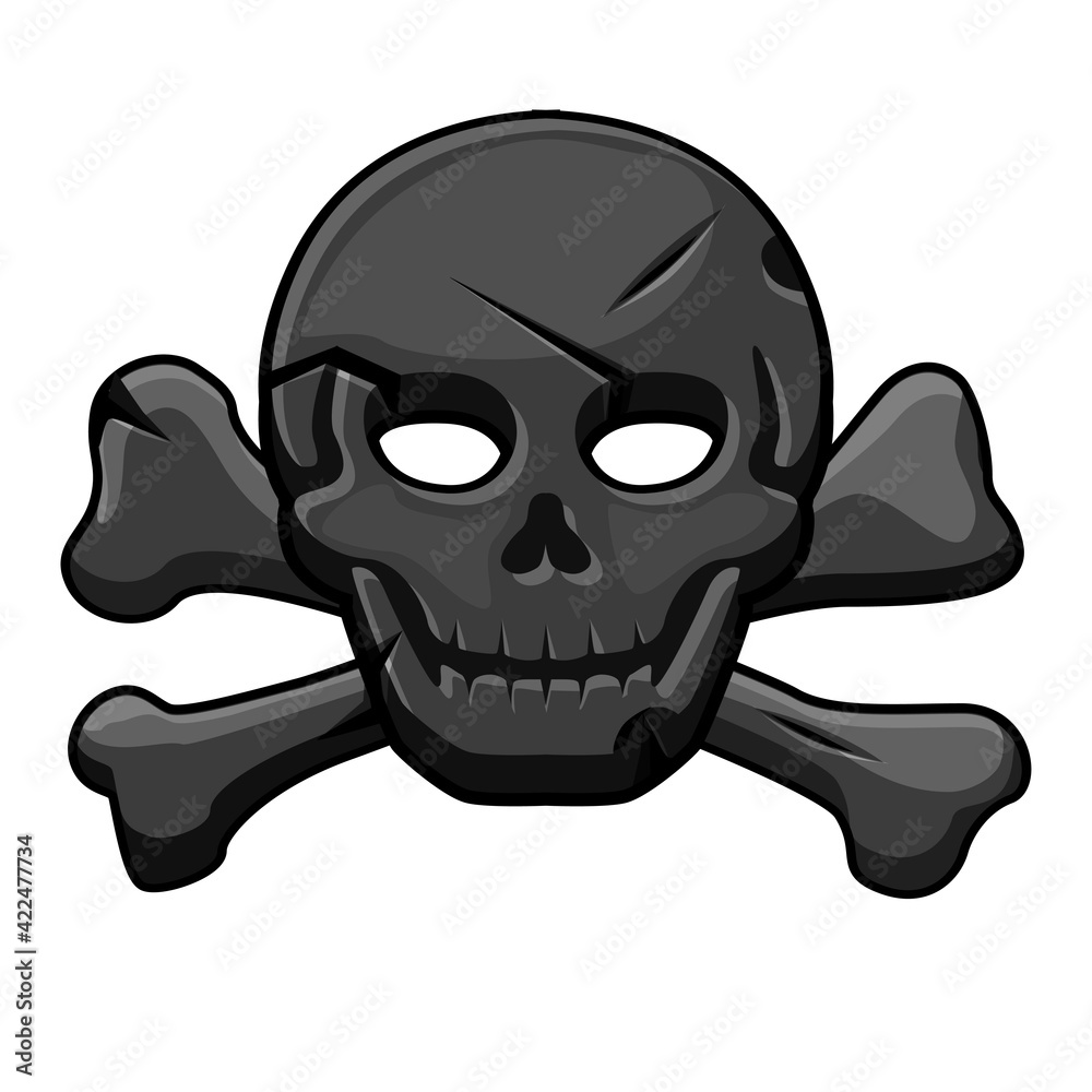 Pirate black mark, skull with cross bones for the game.